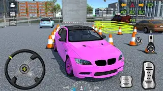 Car Parking Driving License 3D: Pink BMW new auto-park multi level simulator 2026 - android gameplay