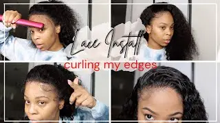 I Curled my baby hairs and installed a Clear lace Frontal wig ... here's what happened| XRSBEAUTY