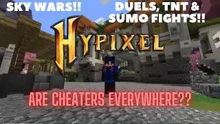 Hypixel Minecraft! Boxing Duels, Sky Wars, Sumo Fights and more! But are cheaters in every game???