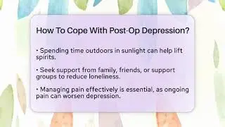 How To Cope With Post-Op Depression? - After Surgery Clarity
