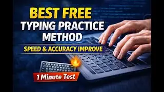 Best Free Typing Practice Method ⌨️ | Speed & Accuracy Improve | 1 Minute Test