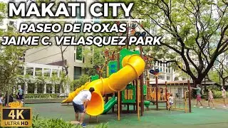 PASEO DE ROXAS - SALCEDO PARK Makati City Morning Walk [4K] Philippines - March 2022