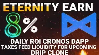 Eternity Earn - 8% Daily on CRO | Taxes Feed Liquidity for Cronos DRIP Clone | Rude's Lounge Backed
