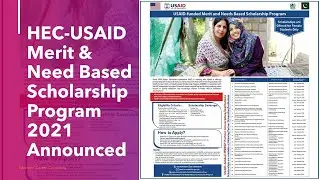 HEC USAID Merit and Need based scholarship 2021 Complete Details | Application procedure