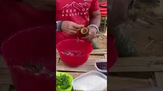 Forest Cooking - Sticky Rice in Bamboo! #nature outdoorcooking #bamboocooking