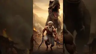 Farmer vs Dinosaur 😱 | The Most Dangerous Diwali Fair | #ai  #Shorts #farmerstory