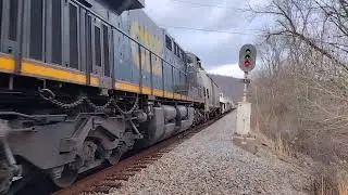 M653 at Osborne's Curve near Dungannon Virginia on the Clinchfield January 15 2026
