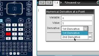 TI-Nspire CX: Finding the Gradient in a Calculator Application