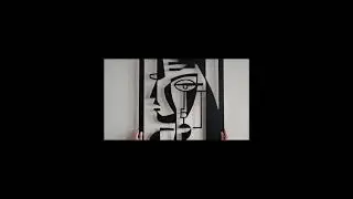 012 Abstract Face Wall Decor Art Laser Cut 3D Print FIles