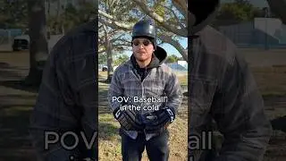 POV: Baseball in the cold | #baseball #skit #content #shorts
