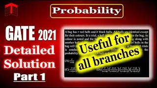GATE 2021 Solution | Engineering Mathematics | Probability 2 marks question from CS (Part 1)