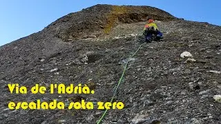 Via de l'Adrià, escalada sota zero (22.01.2022)