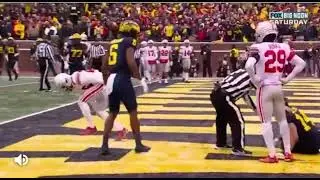OSU player RIPS Michigan player&rsquo;s HELMET off and FIGHT starts!