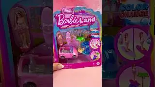 Mini Barbie Land beach convertible playset 💕🏄&zwj;♀️🌴. #barbie #barbiedoll #miniatures #dolls