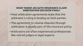 What Makes An Auto Insurance Claim Arbitration Decision Final? - Auto Coverage Explained