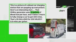 VERIFY: Meme claiming electric car charged by diesel generator gets 5.6 miles per gallon is false