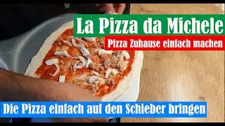 Wie es endlich klappt die Pizza auf den Schieber zu bringen!