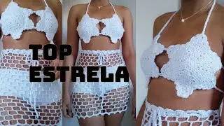 Cropped Estrela/ Cropped em Crochê/TopCrop crochet/ crochê