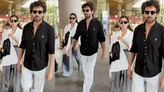 National Crush Rashmika Mandanna And Chocolate Boy Kartik Aryan Spotted At Mumbai Airport❤️💯🔥