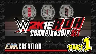 WWE 2K19 ROH OLD SCHOOL CHAMPIONSHIP SET + ARENA | CREATION | CatchoMania