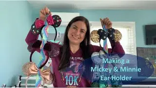 Making a Minnie and Mickey Ear Holder For Your Wall Using Ribbon