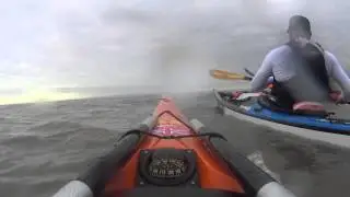 Paddling out to Steep Holm Island