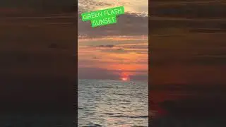 sailing as the green flash happened at sunset ⛵️☀️