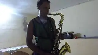 covid time. Sax in the garage