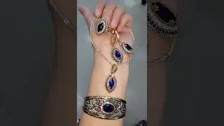 Turkish Handmade Jewelry 925 Sterling Silver Turquoise Stone Women Earring Bangel Set | #youtube