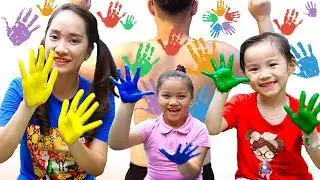 LEARN COLORS FOR CHILDREN BODY PAINT | Johny Johny Yes Papa | Mimi and Miu