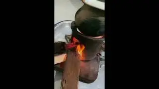 Boiling a pot of milk for Welcoming New year