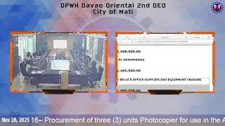 Procurement Livestream for DPWH Davao Oriental 2nd DEO Request for Quotation on November 28, 2025