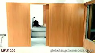 flush sliding door install  ! hidden sliding door ! MFU -1200 two way soft close ! Lamp by sugatsune
