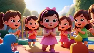 Cute Baby Girl Playground Song 🌈 | Nursery Rhymes for Kids | Swing & Slide Fun for Kids