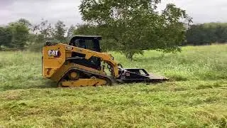 CAT 279D3 Skid Steer with BR120 Brush Cutter bush hog
