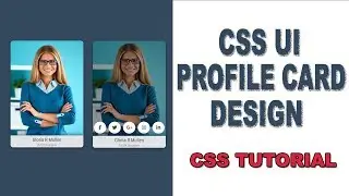 CSS User Profile Card Design - Pure CSS UI Profile Card Design With Hover Effect