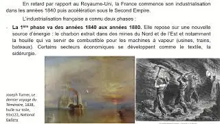 Cours 1ère - Transformations économiques et sociales en France de 1852 à 1914 - Introduction et I