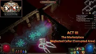 [*/\*] Path of Exile - ACT III The Marketplace - Neglected Cellar (Corrupted area) (4K 60FPS)