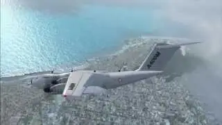 FSX A400 above photoreal Natal, Brasil