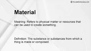 Material Meaning
