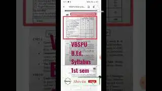 VBSP University syllabus #vbspuuniversity | #vbspu |#syllabus | #vbspubsctimetable2022
