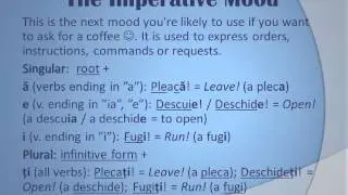 Basic Romanian Grammar Lesson 7: Morphology - The Verb (1/3)