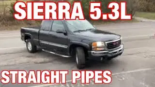 2004 GMC Sierra 5.3L DUAL EXHAUST w/ Straight Pipes!!