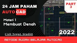 AUTOCAD FOR BEGINER MAKING PLANS | MEMBUAT DENAH 2D PART 3        #2dautocad #tutorial