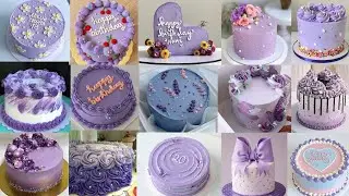 💜Дизайн торта/Фиолетовый торт/Фиолетовый торт/Простой торт/Дизайн торта на день рождения/Юбилейны...