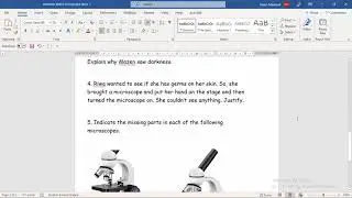 extra exercises about microscope-- Grade 6
