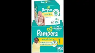 Swaddlers Disposable Baby Diapers Size 1, One Month Supply (198 Count) with Sensitive  Baby Wipes