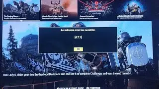 Fallout 76 Unknown Error 4 7 1 ! Fallout 76 ! fallout 76 error code 4 7 1 :- Full Details