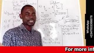 Waec GCE 2025 Mathematics  Questions You Must Solve Before the Exam. Part 1 #gce #furthermaths 