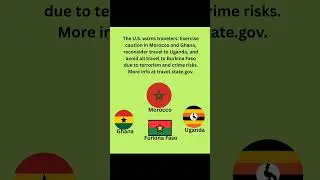 US warns citizens of traveling to some African countries. #usa #uganda #morocco #burkinafaso #shorts